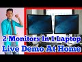 Two Monitors In One CPU || Two Monitors In One Laptop || How To At Home