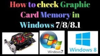How to check graphics card memory in Windows 7