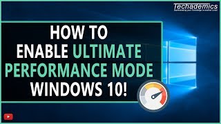 How To Add Windows 10 Ultimate Performance Mode | *NEW*