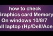 how to see graphics card memory in windows 10