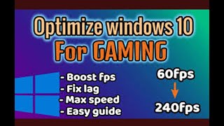 Windows 10 Optimized Settings for Performance and Gaming 2020 Part 1